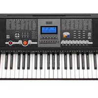 HUASHENG Performance Electric Keyboard Piano 61 Keys Touch Teaching Function 8 Percussions 30 Demo Songs USB MIDI Port 128 Tones