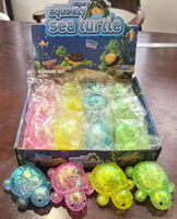 Jouet Squishy Tortue en Maltose à Rebond Lent, Poudre Dorée, Anti-Stress, Jouets à Presser pour Déstressage, Vente en Gros