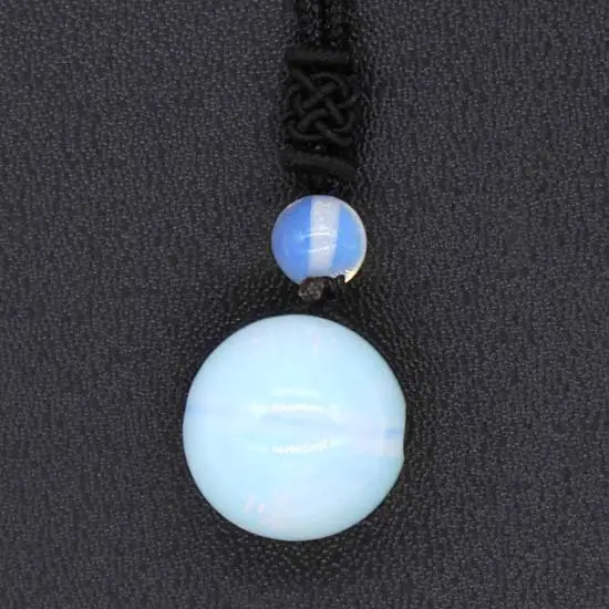 2023 Natural Opalite Beads Ball Pendant Transfer Lucky Crystal Jewelry Energy Gift