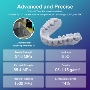 Résine dentaire pour impression 3D 405nm, lavable à l'eau, pour la fabrication d'aligneurs, compatible avec <span class=keywords><strong>Epax</strong></span>, Phrozen, etc. - Product Image 2
