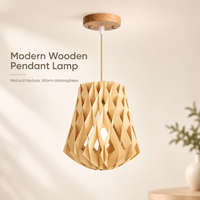Lampe suspendue en bois de tilleul nordique avec abat-jour tressé pour chambre à coucher, chevet, salon, lecture – Vente directe usine