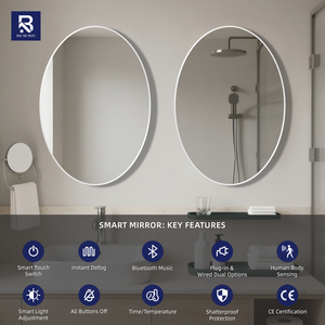 Miroir de salle de bain fabriqué en usine, miroir mural argenté avec cadre en alliage d'aluminium pour centre commercial, hôtel haut de gamme et projets de clubs - Product Image 2