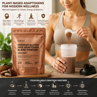 Poudre de mélange adaptogène antioxydant sans gluten de qualité supérieure pour le soulagement du stress chez l'adulte, certifiée Halal/Kosher, étiquette personnalisée OEM
