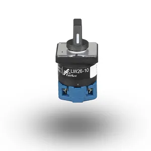 Cansen LW26-10 0-1 2 P-Interruptor de 2 polos 30x30mm 10A montaje frontal interruptor rotatorio Cam interruptor