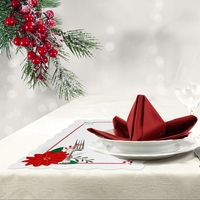 OWENIE – tapis de table en feutre rouge, décoration de noël, Set de Table à manger, vente en gros