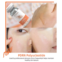 Ampoule de cellules souches ADN de saumon en gros, marque privée OEM, traitement facial 12 jours, acide hyaluronique, hydratation intense, soin de la peau