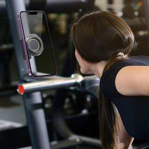 New Dual Magnetic Gym Phone Holder Gold Cart Bracket 360 Rotation Strong Magnets Gym Phone Mount - Product Image 6
