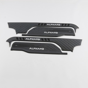 WZXD New Arrival <b>Car</b> LED Door Sill Guards Stainless Steel Door Sill Plate Black Silver 2016-2019 for - Product Image 5