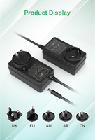 Conception longue durée de vie 12V 24V 48V 2A 3A 4A 5A 6A Adaptateur secteur avec fiches interchangeables