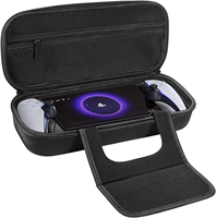 EVA Wasserdichte Hartschalen-Reisetasche mit Nylon- und Samtfutter für PlayStation Portal Konsole und Zubehör, Tragbar, Grau
