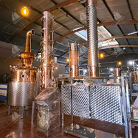 Alambic de distillation d'alcool commercial à haut rendement, à colonne en cuivre, pour gin, avec système PLC, de fabrication chinoise