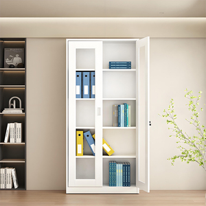 A4 <b>Paper</b> Standard Modern Swing 2 Door Lock Office Home Furniture Metal Steel Office File Storage Cabinets With Glass Do - Product Image 1