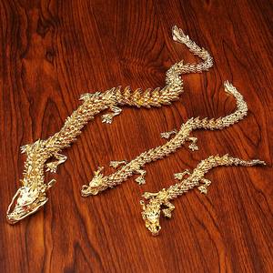 Figuras de <span class=keywords><strong>Dragón</strong></span> de Metal en 3D, Multiarticuladas y Móviles, Decoración para el Hogar y el Escritorio, <span class=keywords><strong>Dragón</strong></span> Antiguo de Mano, Artesanía de Estilo Chino, Regalo - Product Image 3