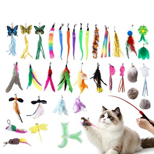 Meilleure vente transfrontalière : Têtes de rechange DIY pour baguette de <span class=keywords><strong>chat</strong></span>, jouet interactif pour <span class=keywords><strong>chat</strong></span> type canne à pêche, avec plumes de poisson volant en matériau EVA - Product Image 1