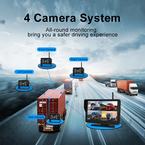 ระบบกล้องมองหลังไร้สาย 4CH สำหรับรถยนต์ พร้อมจอแสดงผล 7 นิ้ว แบบ Quad Screen บันทึกภาพวนซ้ำ ตรวจจับจุดบอด มองเห็นในเวลากลางคืน กันน้ำ รุ่น YB-Wir - Product Image 2