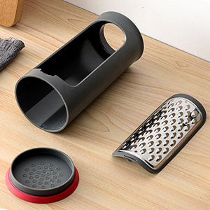 Rallador de acero inoxidable con cuchillas peladoras, herramienta de cocina multifuncional redonda para verduras y frutas - Product Image 2