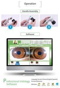 Y-बढ़ते पोर्टेबल 12 मीटर पिक्सेल एचडी iraidology कैमरा स प्रमाणित त्वचा/बाल/आईरिस विश्लेषक परीक्षण शरीर प्रणाली स्वास्थ्य देखभाल - Product Image 3