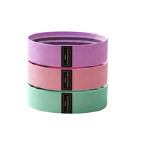 Bandes de Résistance en Tissu Poly Coton pour Entraînement, Cercles de Hanche Élastiques avec Logo Personnalisé pour l'Entraînement de Force - Vente en Gros