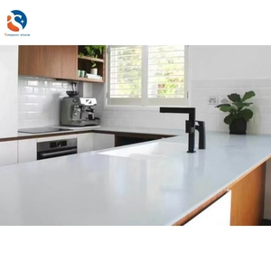 Losa de piedra de cuarzo blanco Calacatta, hoja de cuarzo suave sin costuras de belleza atemporal para renovación de baño de cocina - Product Image 2