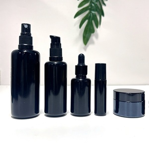 Custom logo 10 15 30 50 100 ML 1OZ 2OZ 3OZ Roller Bottle Dark Violet UV Glass Jar and Violet Lotion Spray Bottle for Cosmetic - Product Image 1