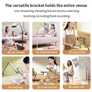 4.5-12.9 Inch Adjustable Long Arm Phone Holder Flexible <b>Tablet</b> Holder <b>Stand</b> Floor Phone Holder for Bed Custom Business Gifts - Product Image 3
