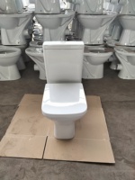 Toilette européenne Céramique Blanc Wc Deux pièces Sanitaire Ensemble de Toilette Siège Bol pour Hôtel Salle de Bain