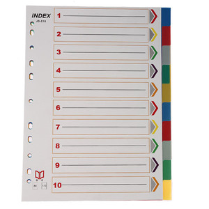 पेशे कारखाना उत्पादन A4 यूनिवर्सल बाध्यकारी छेद सूचकांक पृष्ठों रंगीन कागज योजनाकार सूचकांक डिवाइडर - Product Image 5