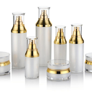 Shaoxing Nhà Máy Côn Vai <span class=keywords><strong>Acrylic</strong></span> Cream Chum Đặt Mỹ Phẩm Container Ngọc Trai Trắng Chum - Product Image 1