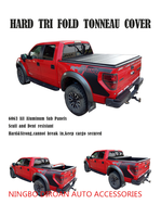 Penutup Bak Truk Lipat Tiga Keras Berbahan Aluminium Alloy Anti Air Warna Hitam, Penjualan Langsung Pabrik, Pemasangan Tanpa Alat, Garansi 2 Tahun