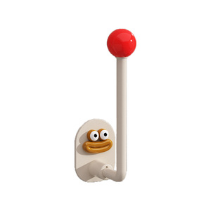 Bathroom Sausage Lip <b>Hook</b> Wall Mounted <b>Adhesive</b> Removable Clothes Hair Clip Holder Rectangle PP Material - Product Image 3