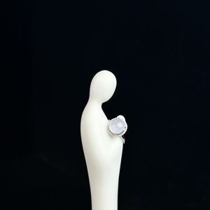 Anillo de Jadeíta Birmana Natural de Grado A, Forma de Cabujón, Anillo de Jade de Alta Calidad para <span class=keywords><strong>Mujer</strong></span>, Joyería de Jadeíta Birmana con Certificado - Product Image 5