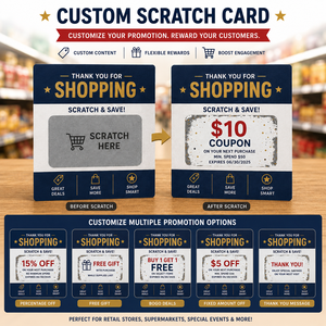 Cartes à gratter personnalisées : Économies instantanées, cartes promotionnelles pour centres commerciaux et magasins de détail - Product Image 5