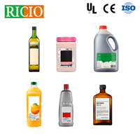 Équipement d'étiquetage automatique vertical RICIO, machine à étiquettes autocollantes à un seul côté pour les aliments, les boissons, les cosmétiques, les lotions