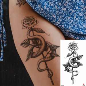 Autocollant de <span class=keywords><strong>tatouage</strong></span> floral résistant à l'eau, <span class=keywords><strong>tatouage</strong></span> écologique pour la décoration du corps et des bras - Product Image 1