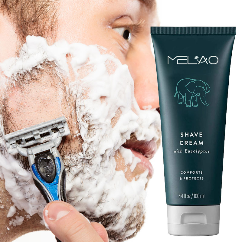 Органический крем для бритья для мужчин, крем для бороды, кожа, прохладный, успокаивающий перед бритьем