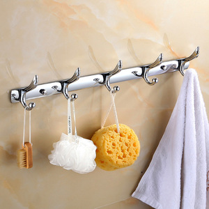 Ganchos de Pared de Acero Inoxidable Saint Ruijia, 5 Ganchos, Gancho para Bata de Baño, Cromado, Resistente, Porta Toallas - Product Image 1