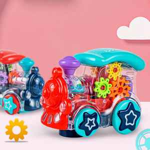 Transparentes Universal Gear Train Toy Elektrische Züge Power Wheel Mit Licht Und Musik Mini Elektroauto Spielzeug Für Kinder - Product Image 5