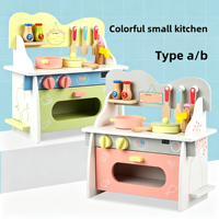 Ensemble de cuisine en bois pour jeu d'imitation, mini-ensemble de cuisine de simulation, accessoires de cuisine, jeu de rôle pour tout-petits