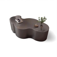 Table basse moderne en métal argenté en forme de nuage Table centrale minimaliste mobile moyenne ancienne pour les tables centrales de salon