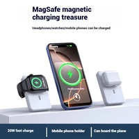 Batterie externe sans fil ultra-mince de luxe 20000mAh 20W magnétique avec support de fixation, charge rapide, écran LED, technologie GaN, Type-C