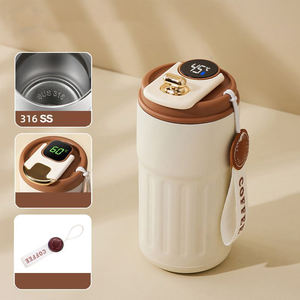 कस्टम स्मार्ट स्टेनलेस स्टील टच स्क्रीन का नेतृत्व किया इन्सुलेट पानी की बोतल धातु टंबलर, तापमान प्रदर्शन नेतृत्व प्रकाश अनुस्मारक के साथ - Product Image 4