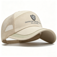 Gorra de béisbol de malla de secado rápido para hombre, con parche bordado, para deportes al aire libre, estilo clásico, ajustable, transpirable, protección solar