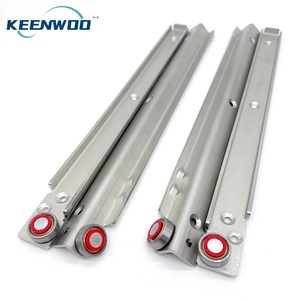 منزلق درج صامت بعرض <span class=keywords><strong>30</strong></span> مم، قضبان دعم سفلية فولاذية مع عجلات لإكسسوارات الأثاث ومسارات الخزائن - Product Image 2