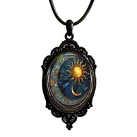Collier Pendentif Unisexe Gothique Vintage Croix Corbeau Miko Halloween Électroplaqué Style Européen et Américain Vente en Gros