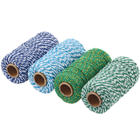 Cordón de Macramé de Algodón de 2mm en 30 Colores para Manualidades, Bolsas, Prendas, Regalos de Navidad y Envoltura de Regalos
