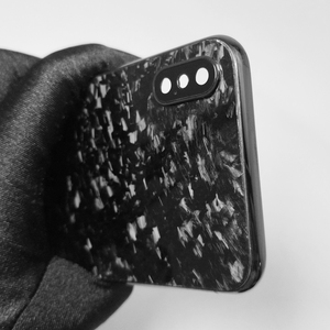 Para iPhone X Marco de metal Bisel de teléfono con cubierta trasera de fibra de carbono forjado Carcasa de teléfono de lujo Negro Venta caliente Shell Cover - Product Image 4