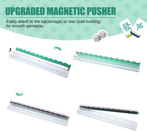 Estante de Mahjong de Acrílico Transparente con Diseño de Ondas para 4 Jugadores, Juego de Mahjong Moderno y Portátil - Product Image 6