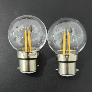Hotsale Retro Vintage LED ampul <span class=keywords><strong>G45</strong></span> <span class=keywords><strong>2W</strong></span> B22 BC tabanı kısılabilir Golfball küre lamba İngiltere için AC240V ile - Product Image 2