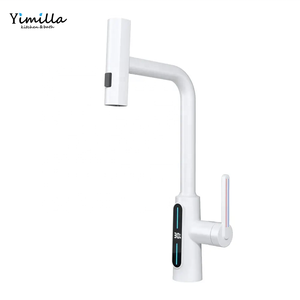 Grifo de cocina giratorio multifunción de 360 grados, grifo de pantalla de temperatura Led Digital, grifo de lavabo extraíble para Baño - Product Image 6