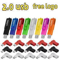 Flashdisk USB Putar dengan Logo Custom, Kecepatan Tinggi, Kapasitas 2GB 4GB 8GB 16GB 32GB 64GB 128GB, Pen Drive 2.0, Hadiah Fashionable